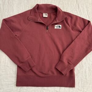 The North Face Women's XS Mauve Red Pink quarter zip sweatshirt